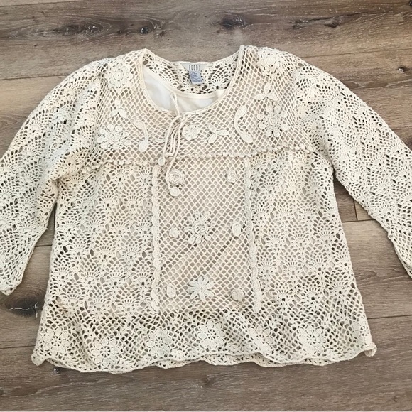 Teddi | Sweaters | Vintage Teddi Crochet Sweater With Lining Size X Measurement Pp 22 Length 24 